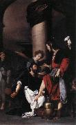 STROZZI, Bernardo St Augustine Washing the Feet of Christ  fg oil painting